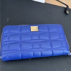 Kate Spade Blue Quilted Wallet